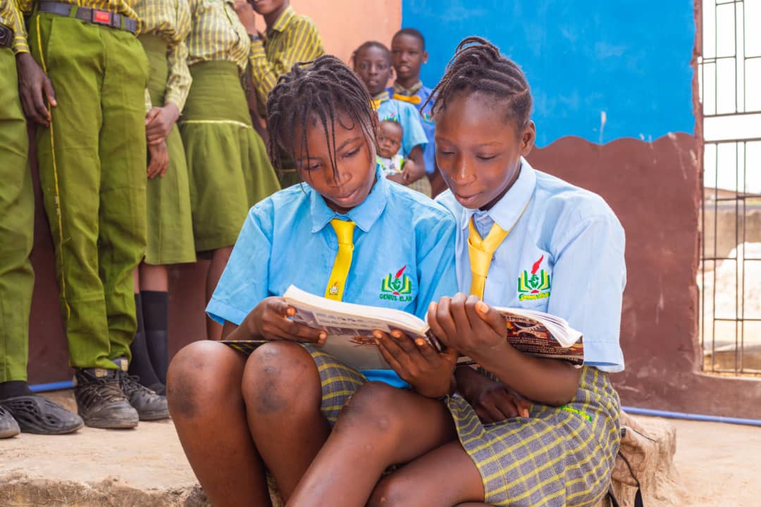 Students in modern classroom