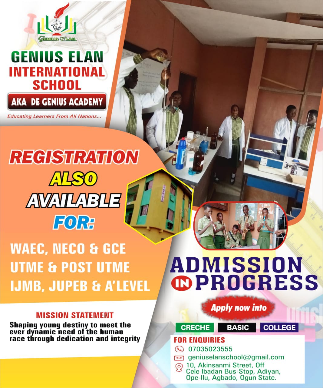 Admission Notice: 2025/2026 Academic Year